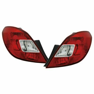 Rear Lights RED CLEAR for OPEL CORSA D 2006 5-Doors