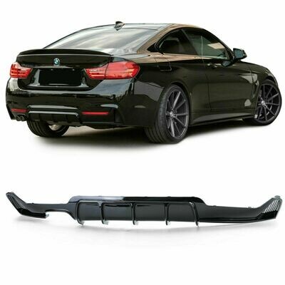 Rear Diffuser Black GLOSS for BMW F32 F36 13-18 Series 4 type-6