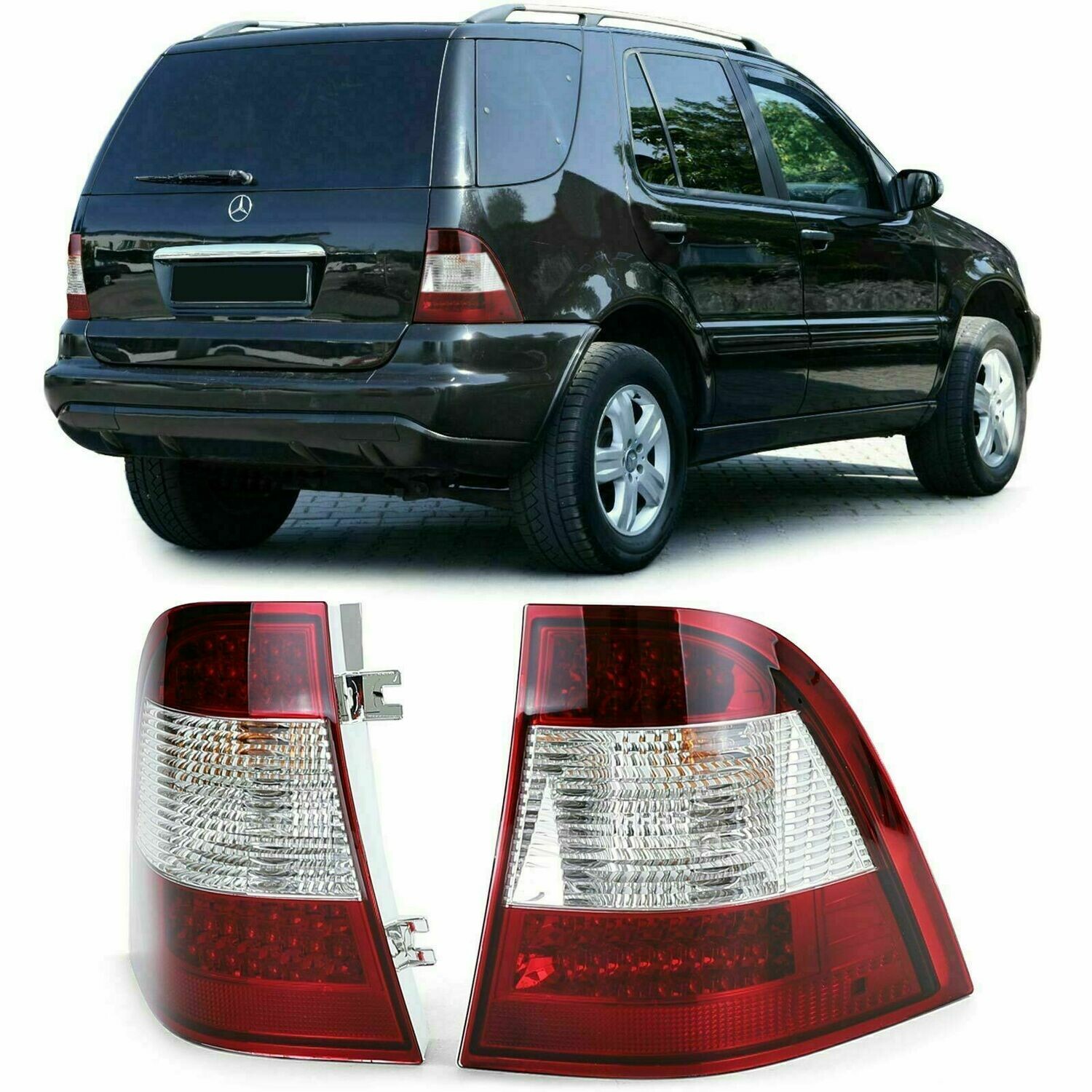 Rear LED lights RED-CLEAR for Mercedes ML W163 98-05