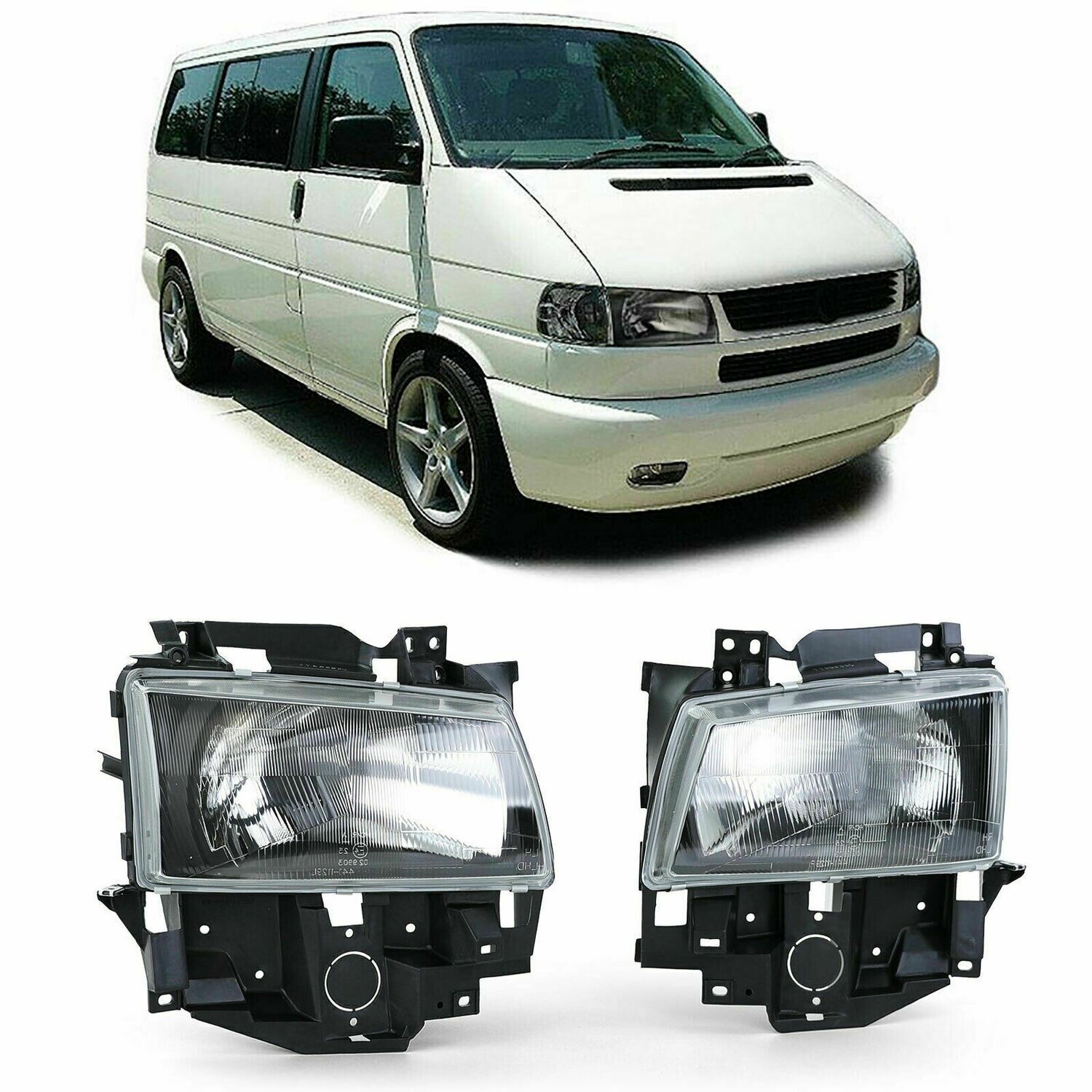 Front SMOKE Headlights for VW T4 96-03 NEW