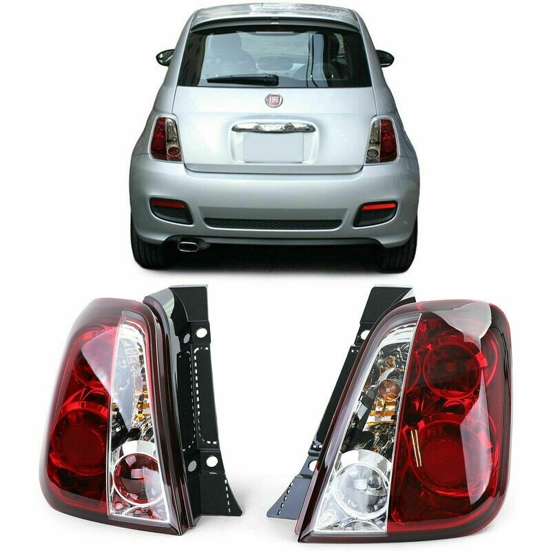 Rear LED lights RED-CRISTAL for FIAT 500 2007