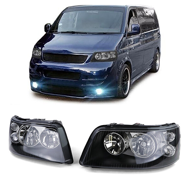 Front DARK Headlights for VW T5 03-09 NEW