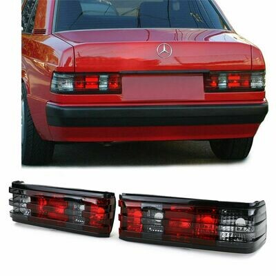 Rear RED BLACK Lights for Mercedes 190 W201 82-93 NEW