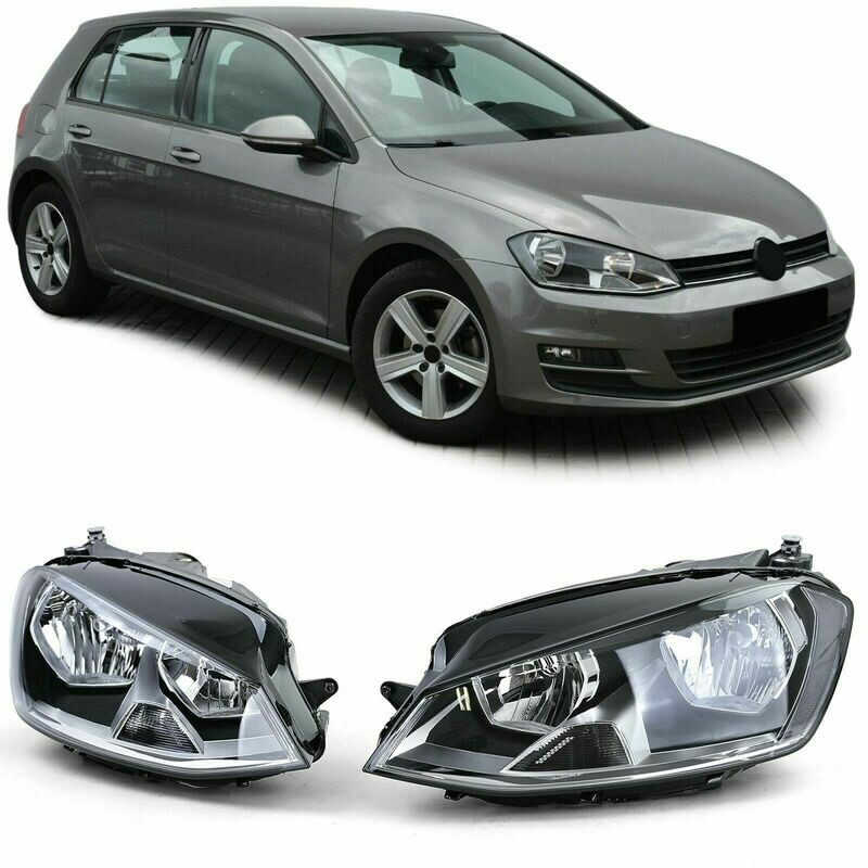 Front DARK Headlights for VW GOLF 7 2012 NEW
