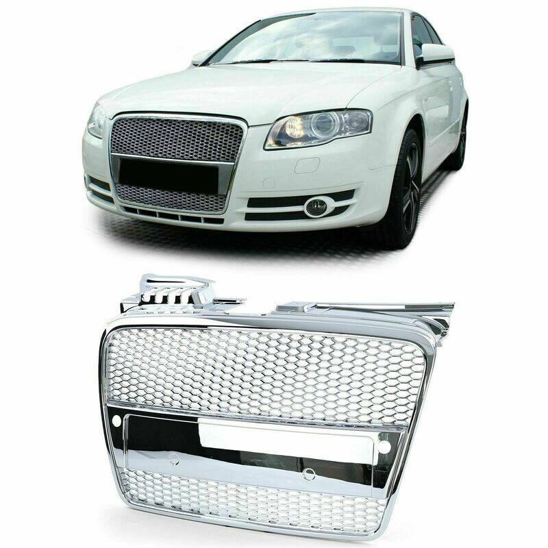 Sport Grill CHROME PDC for AUDI A4 B7 04-07 + CABRIO NEW