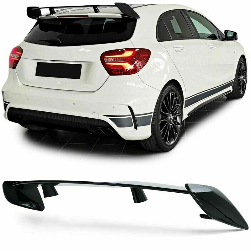 Rear Spoiler BLACK GLOSS for MERCEDES W176 12-18 A-Class