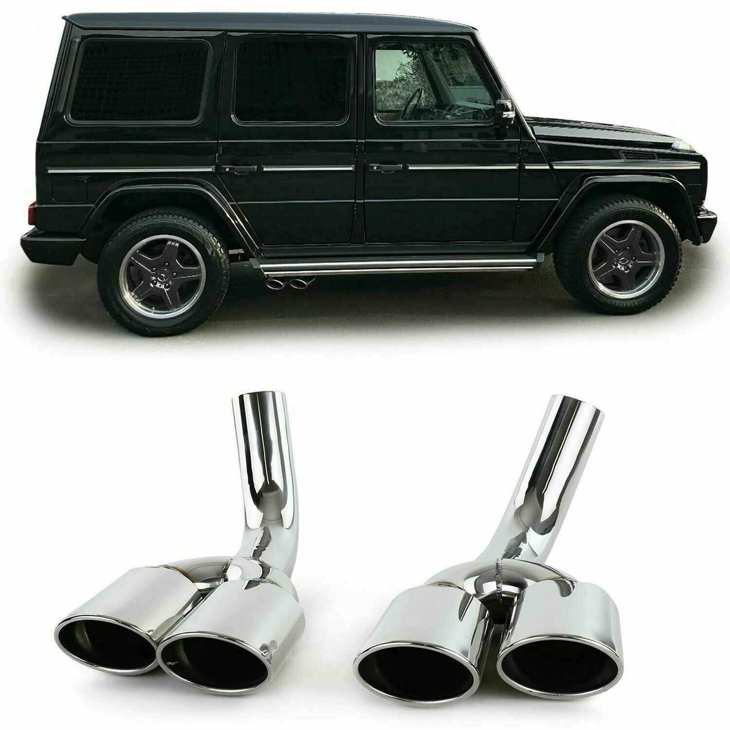 Rear Exhaust Pipes for MERCEDES W463 G500 G55 G-CLASS 98-15