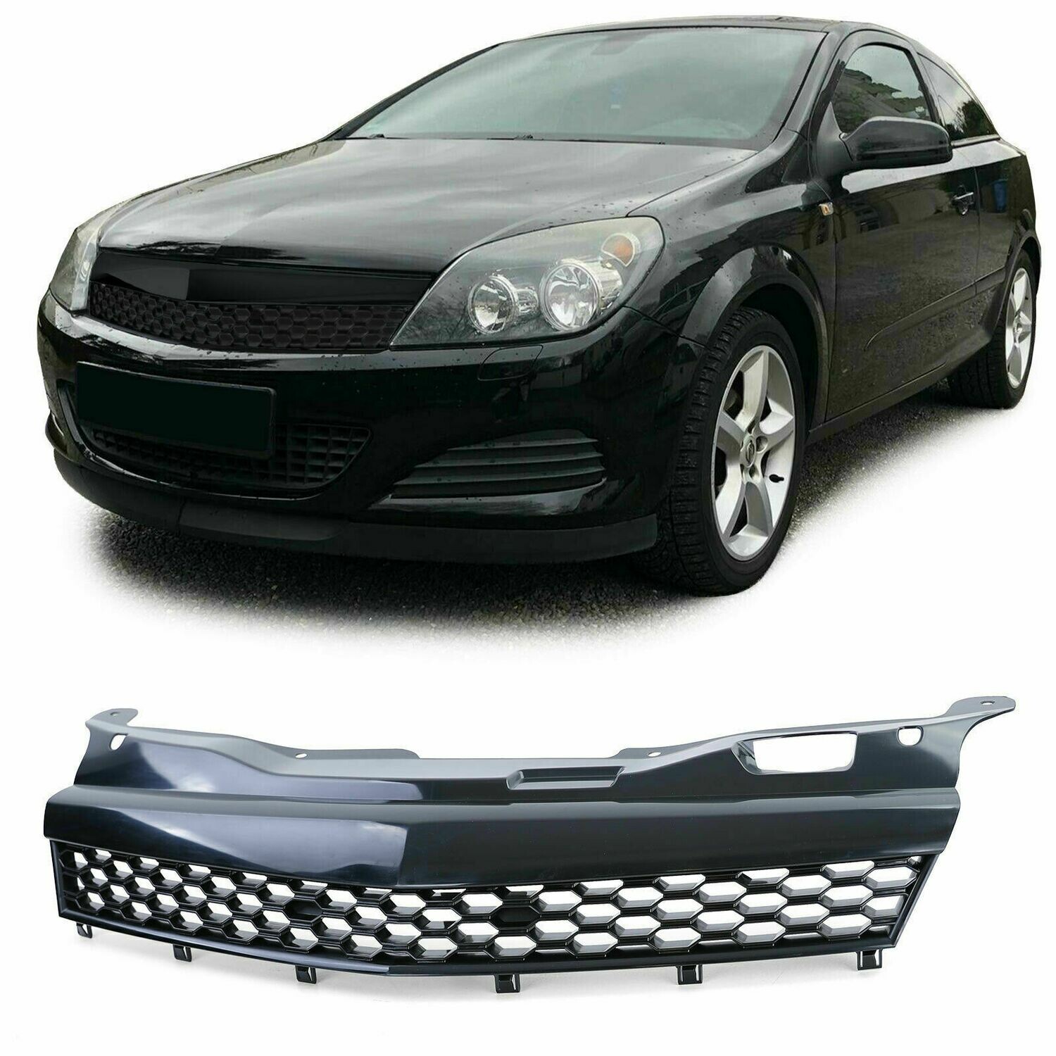 Sport Grill BLACK for OPEL ASTRA H GTC 05-09 NEW Type2