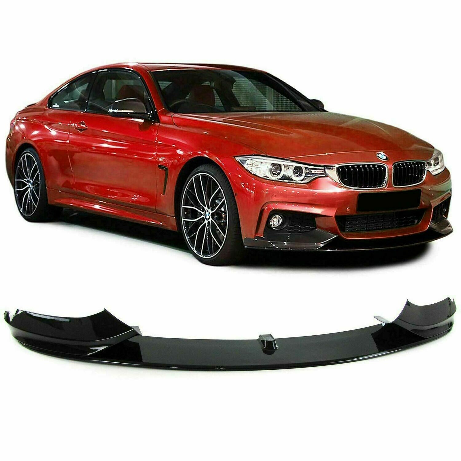 Front Splitter BLACK GLOSS for BMW F32 13-19 COUPE Series 4