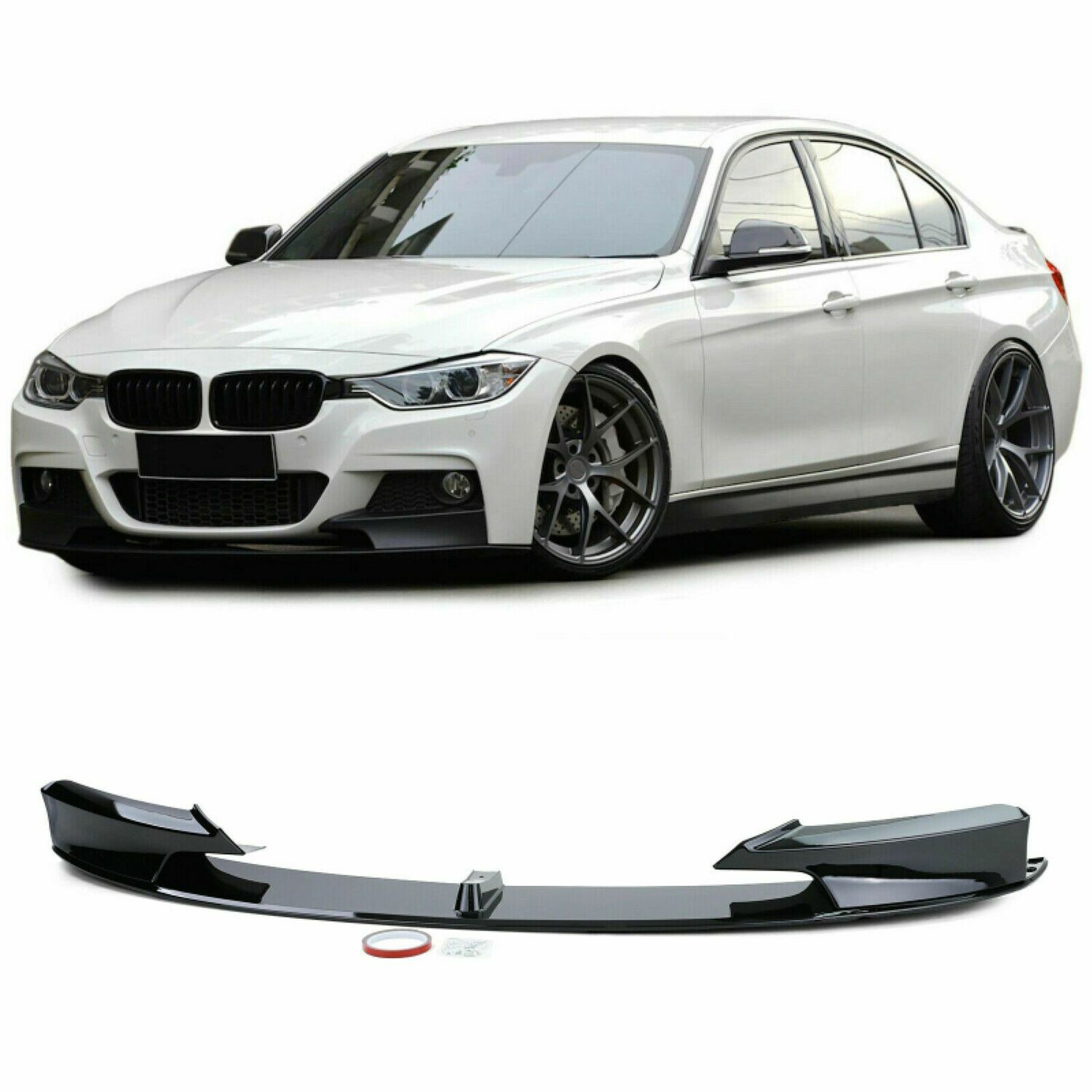Front Splitter Black GLOSS for BMW F30 F31 2011 Series 3