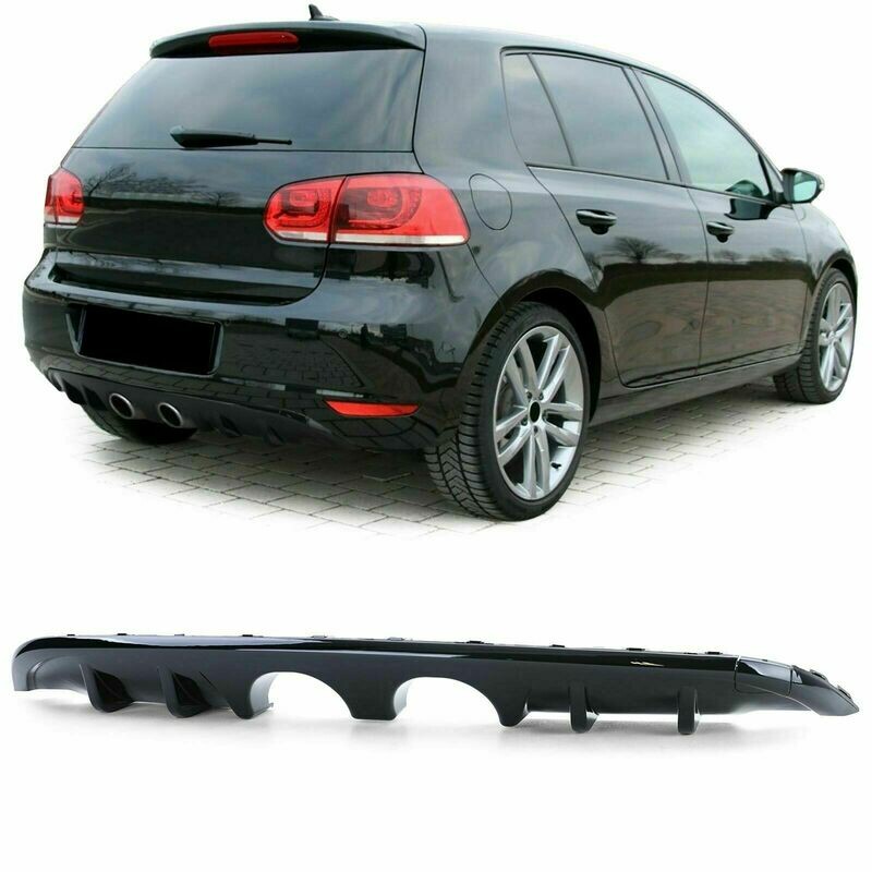 Rear Diffuser Black GLOSS for VW GOLF 6 08-13 R32 LOOK