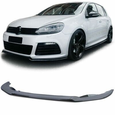 Front Splitter Black GLOSS for VW GOLF 6 R20 09-12