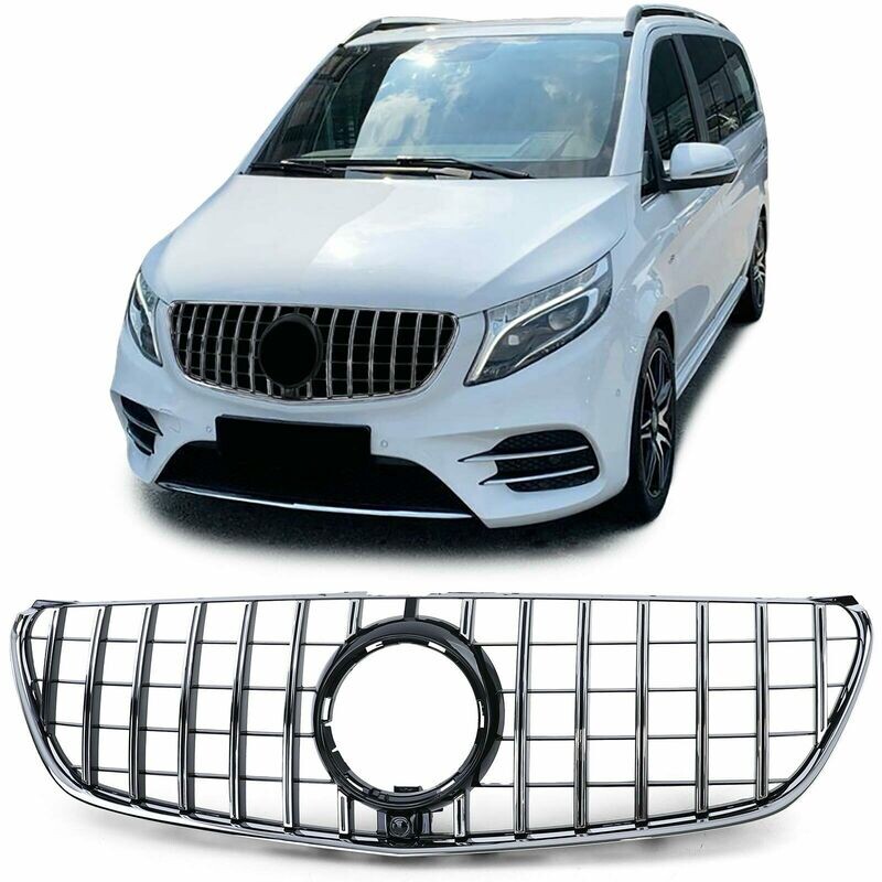 Sport Grill BLACK & CHROME for Mercedes VITO W447 14-19