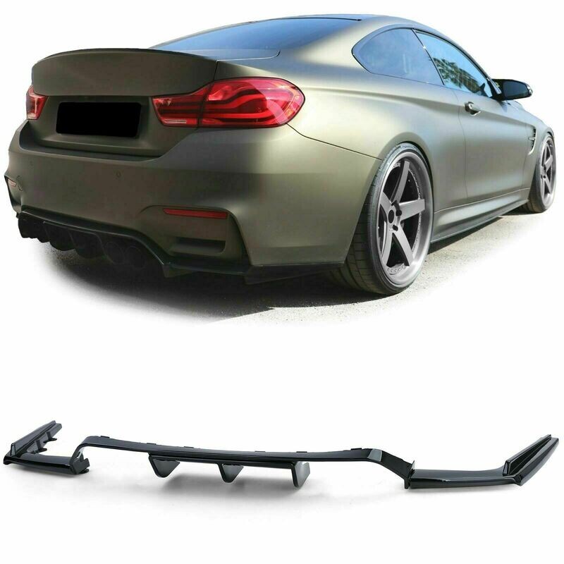 Rear Diffuser Spoiler BLACK GLOSS for BMW M3 F80 M4 F82 F83