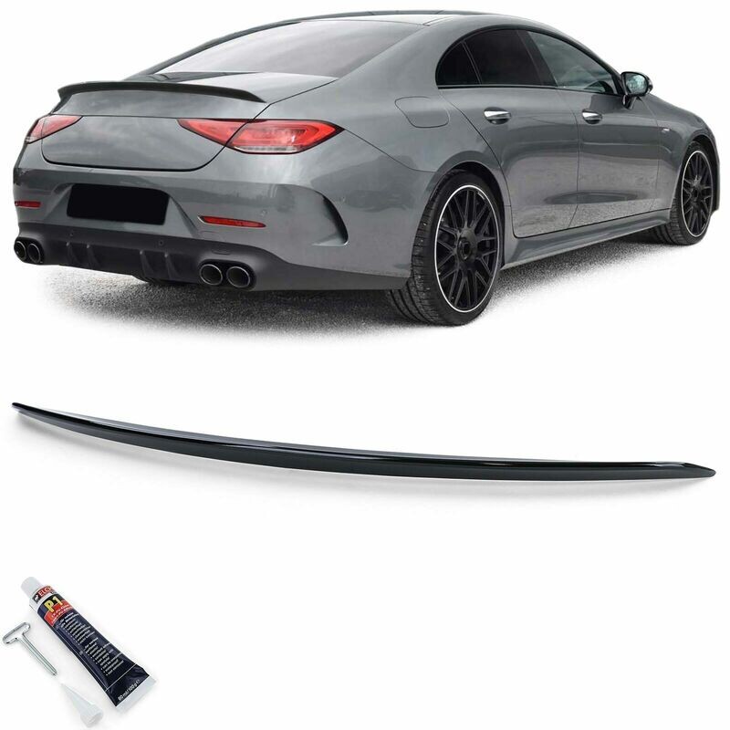 Rear boot spoiler BLACK for MERCEDES CLS C257 2017
