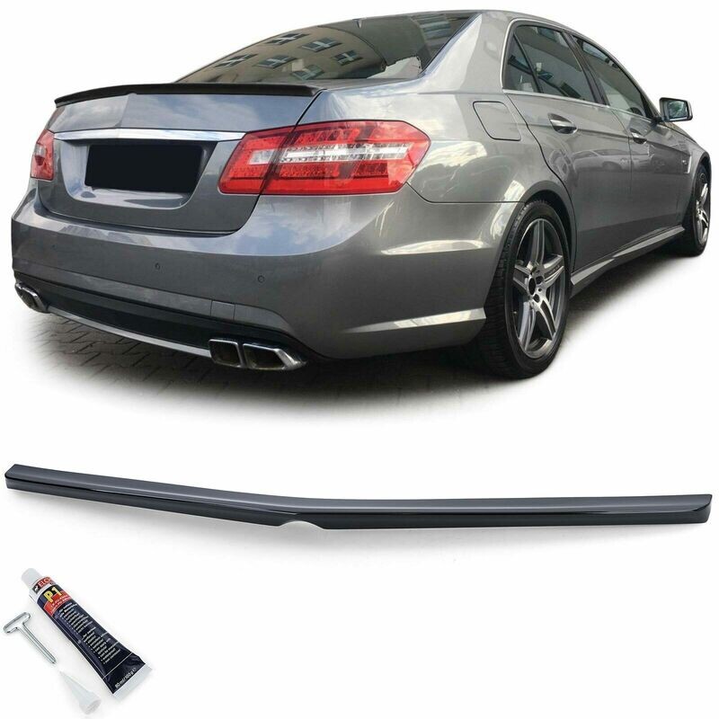 Rear boot spoiler BLACK for MERCEDES W212 09-16 E-CLASS