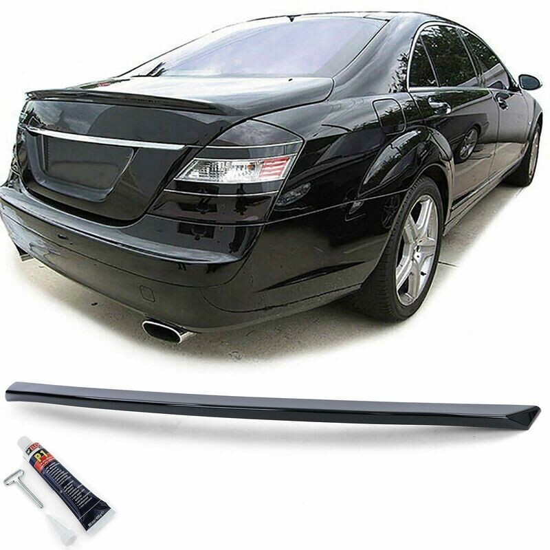 Rear boot spoiler BLACK for MERCEDES W221 05-09 S-CLASS