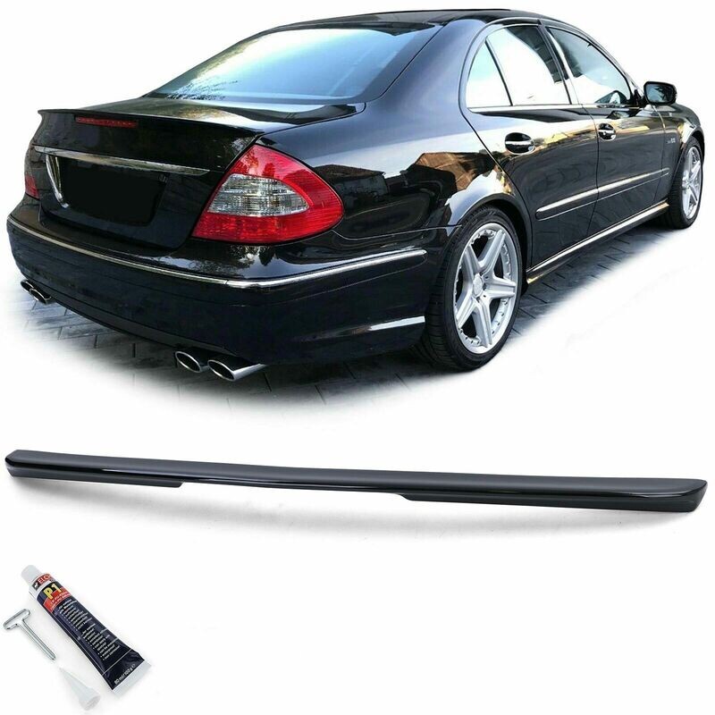 Rear boot spoiler BLACK for MERCEDES W211 03-08 E-CLASS