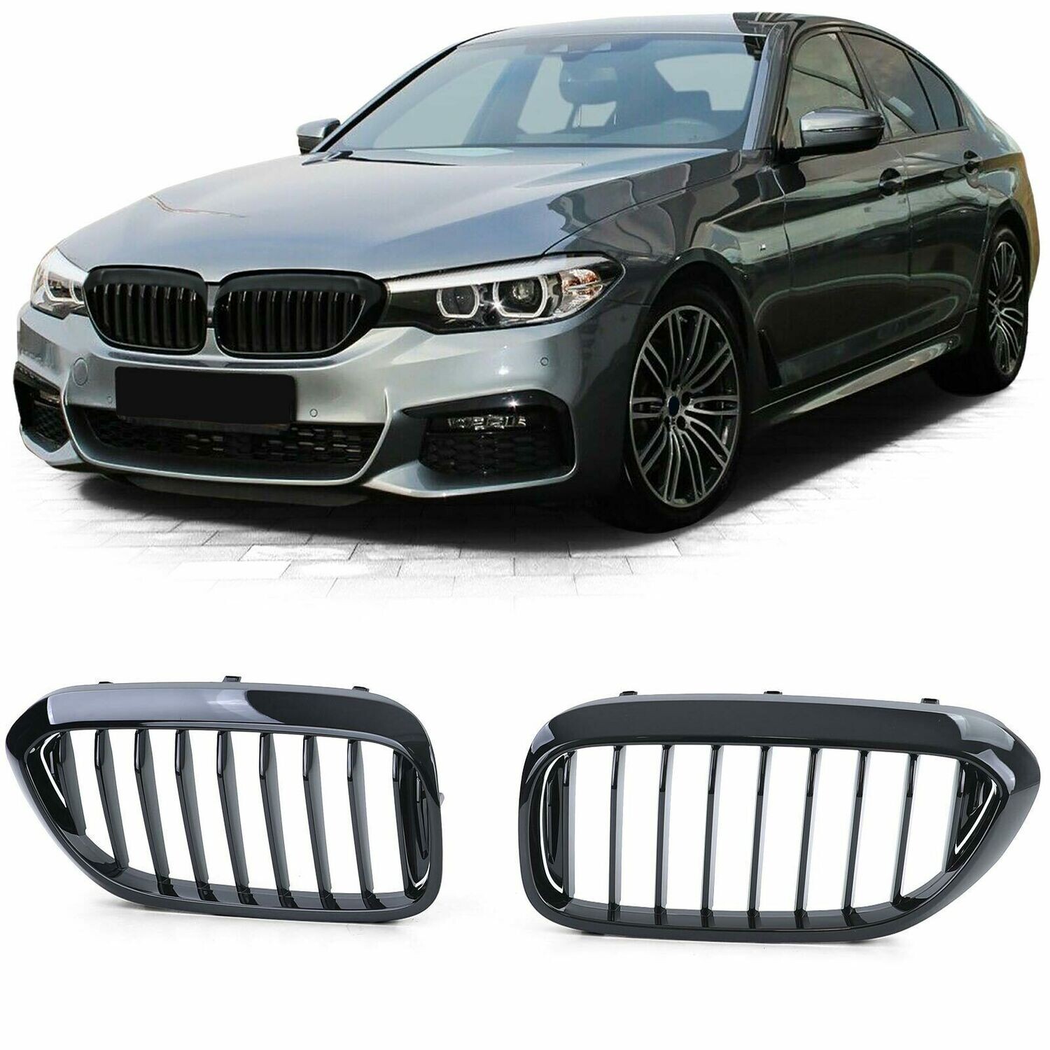 Sport Grill BLACK GLOSS for BMW G30 G31 G32 17-20 SPORT LOOK