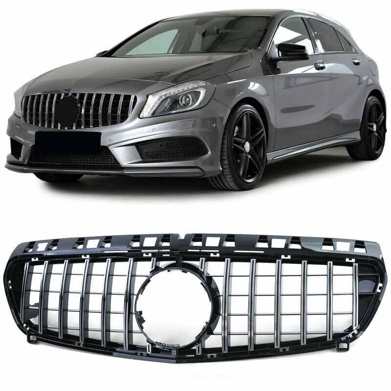 Sport Grill BLACK & CHROM for Mercedes A Class W176 12-15