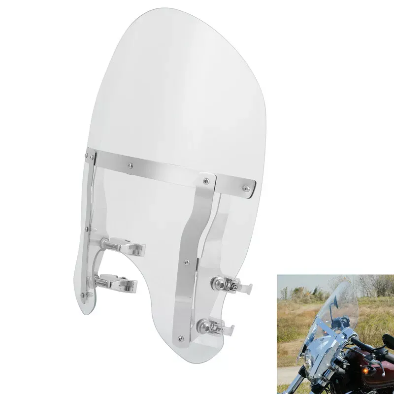 Windshield & 49mm Clamps Fit For Harley Dyna Wide Glide 06-17 Breakout FXBR 18+
