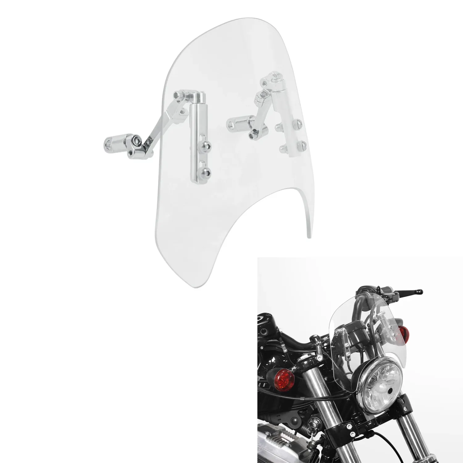 Clear Windshield Windscreen Fit For Harley Sportster XL883 1200 1988-2022 2021