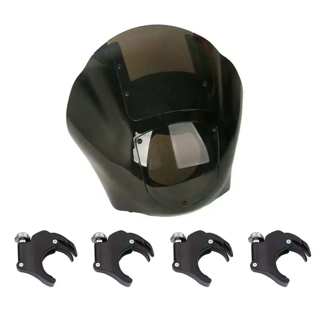 Quarter Fairing Windshield & 49mm Clamp Fit For Harley Sportster Dyna Street Bob