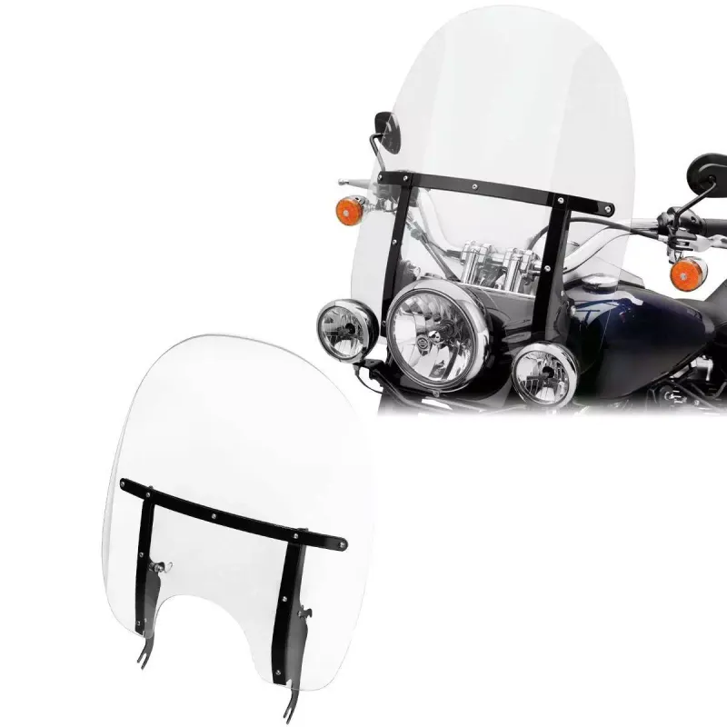 Clear Windscreen Windshield Fit For Harley Softail Slim FLS Fat Boy FLSTF 00-17