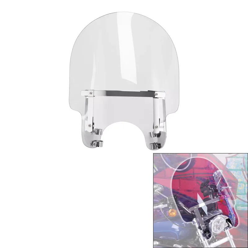 39mm Forks Windshield Screen Fit For Harley Dyna Wide Glide Low Rider Fat Bob