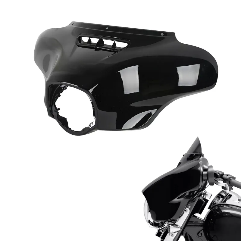 Vivid Black Front Batwing Fairing Fit For Harley Electra Street Glide 2014-2023