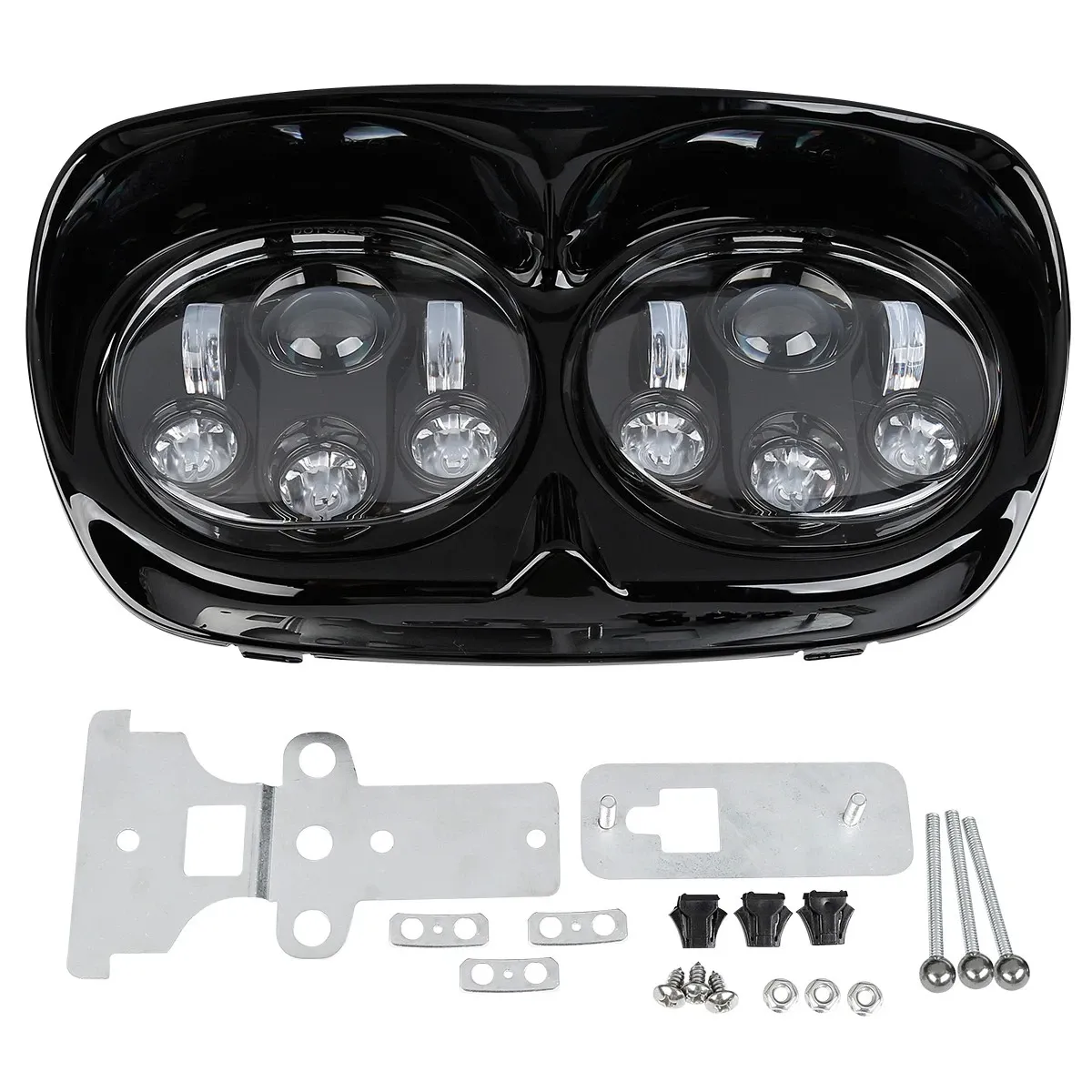 5.75&quot; Dual LED Projector Headlight Lamp Fit For Harley Road Glide FLTR 1998-2013