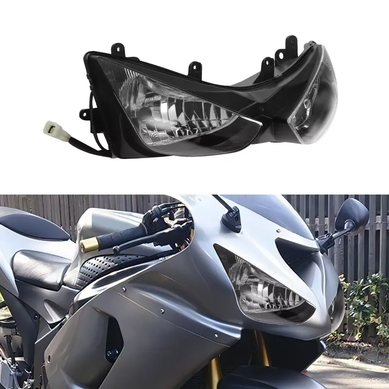 Headlight Headlamp Assembly Fit For Kawasaki Ninja ZX6R ZX-6R ZX636 2005 2006 05