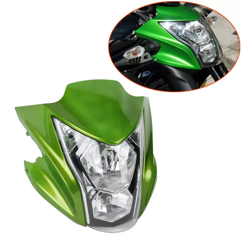 Headlight Fairing Light Lamp Cowling Green Fit For Kawasaki ER 6N ER-6N ER6N 2012-2016