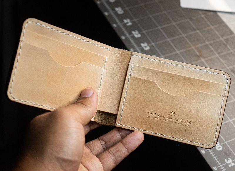 Limited Bifold Wallet - Chocolate Horween and Natural Veg Tan