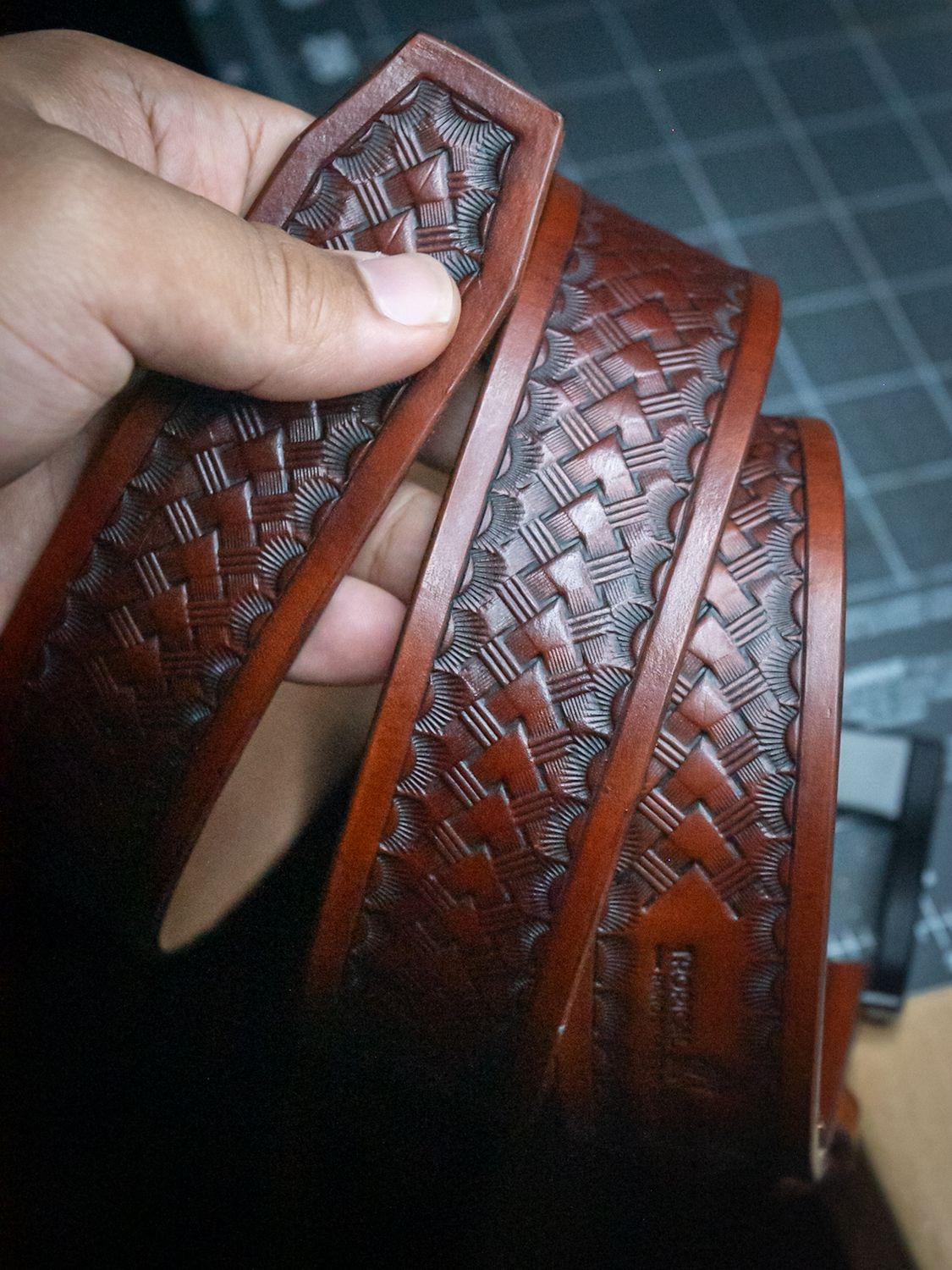 Tooled Arrowhead Belt