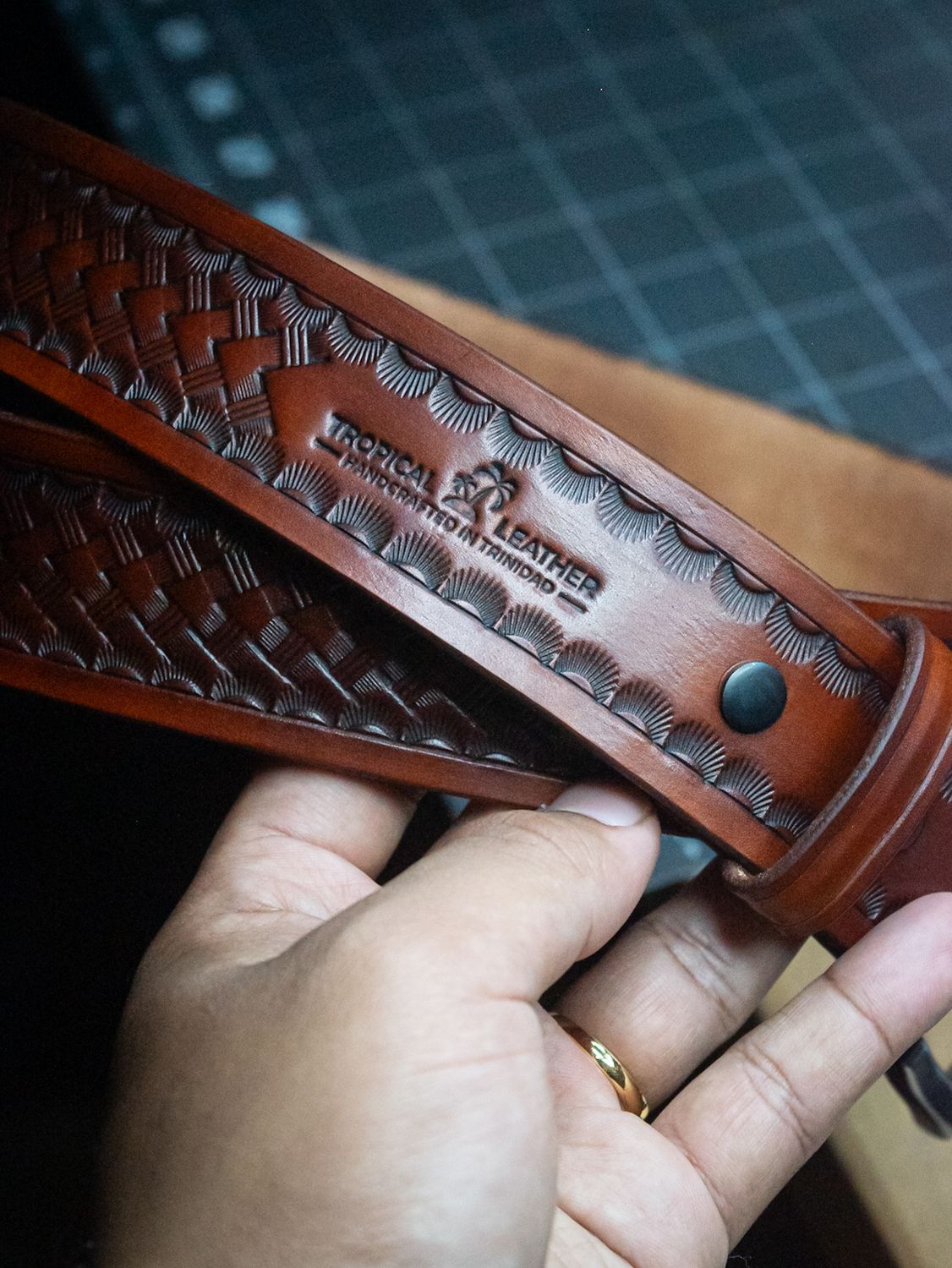 Tooled Arrowhead Belt