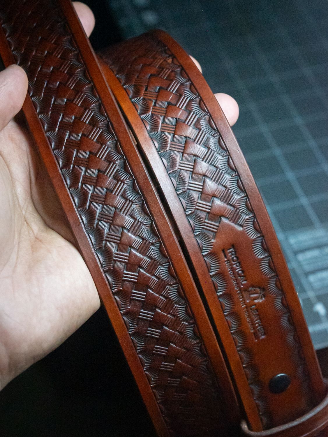 Tooled Arrowhead Belt