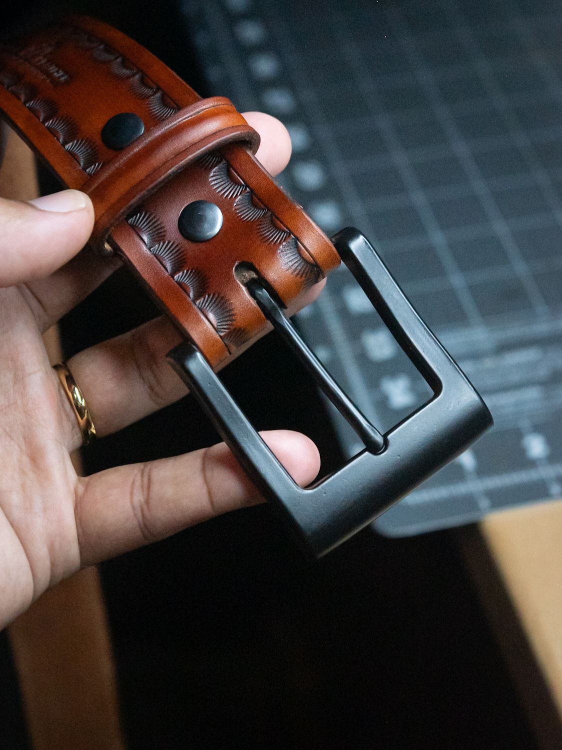 Tooled Arrowhead Belt