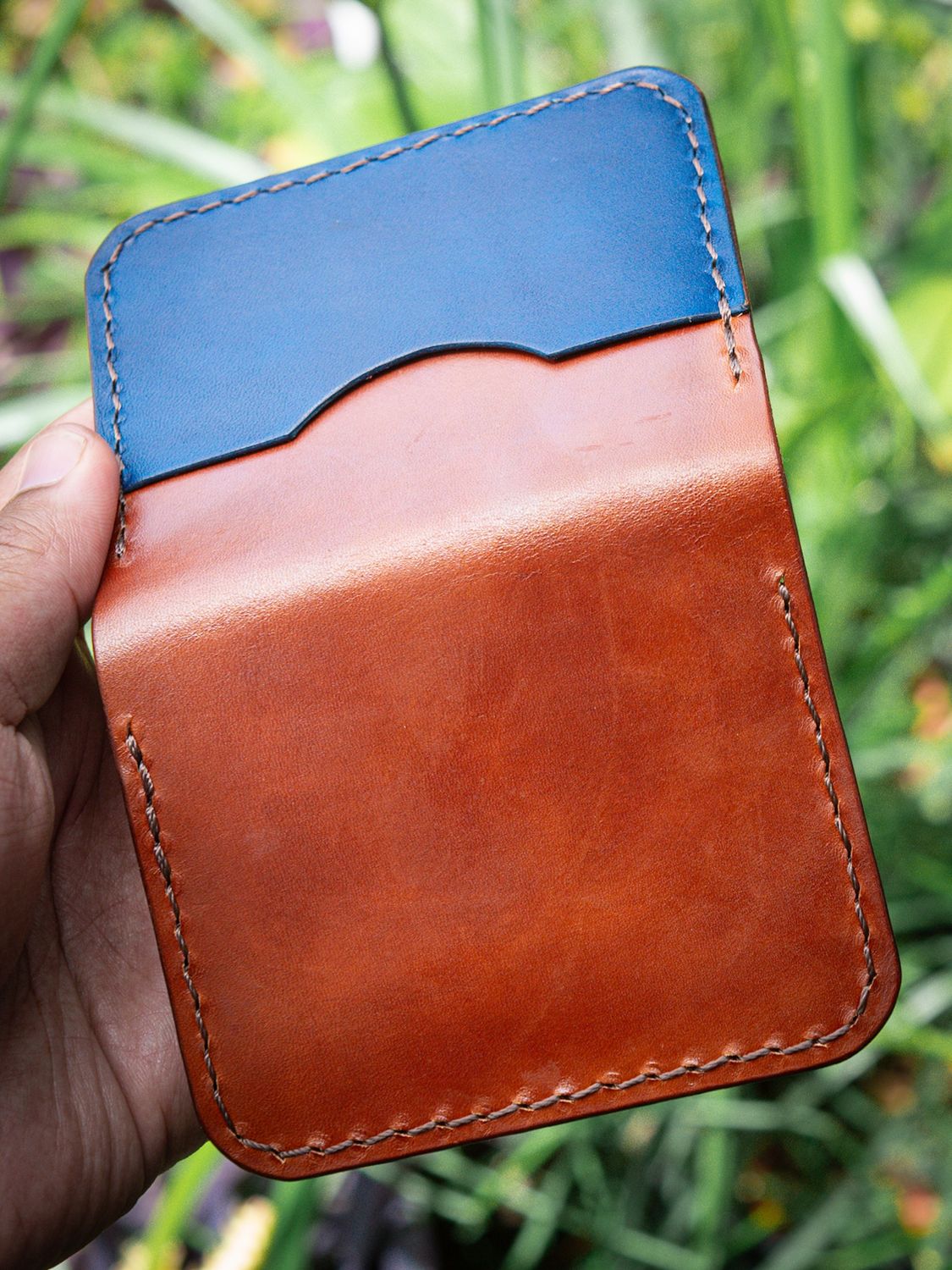 Bifold Cardwallet - Light Brown and Blue