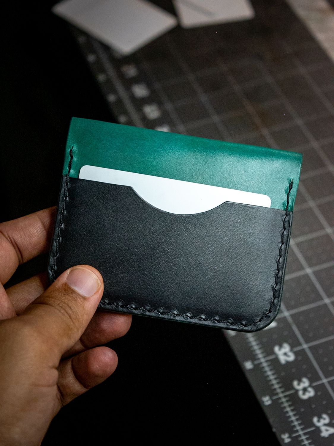 Bifold Cardwallet - Black and Green