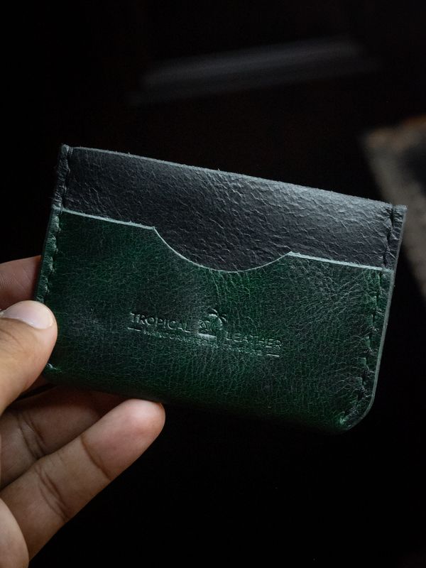Buffalo Cardholder - Forest Green and Black