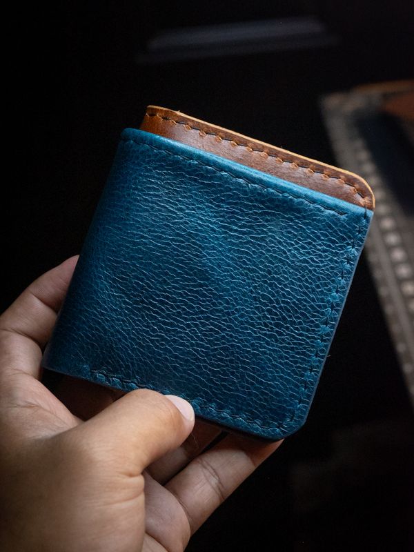 Buffalo Wallet - Blue and Tan