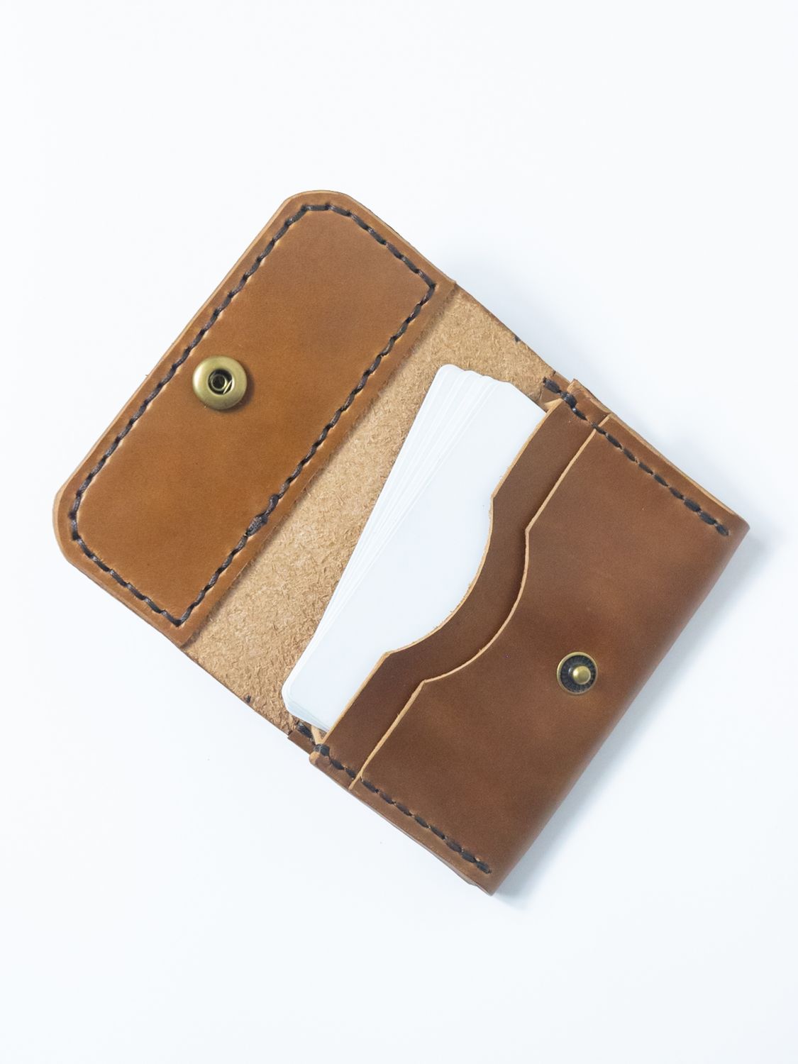 Business Card Holder - Natural Brown
