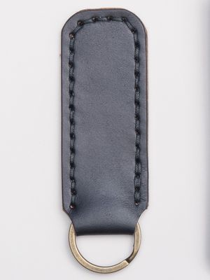 Leather Key Tab - Black