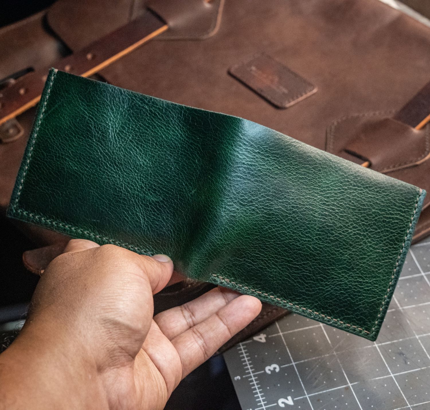 Buffalo Classic Wallet - Forest Green &amp; Tan