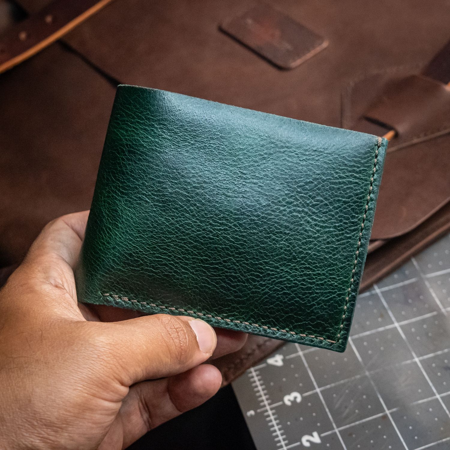 Buffalo Classic Wallet - Forest Green &amp; Tan