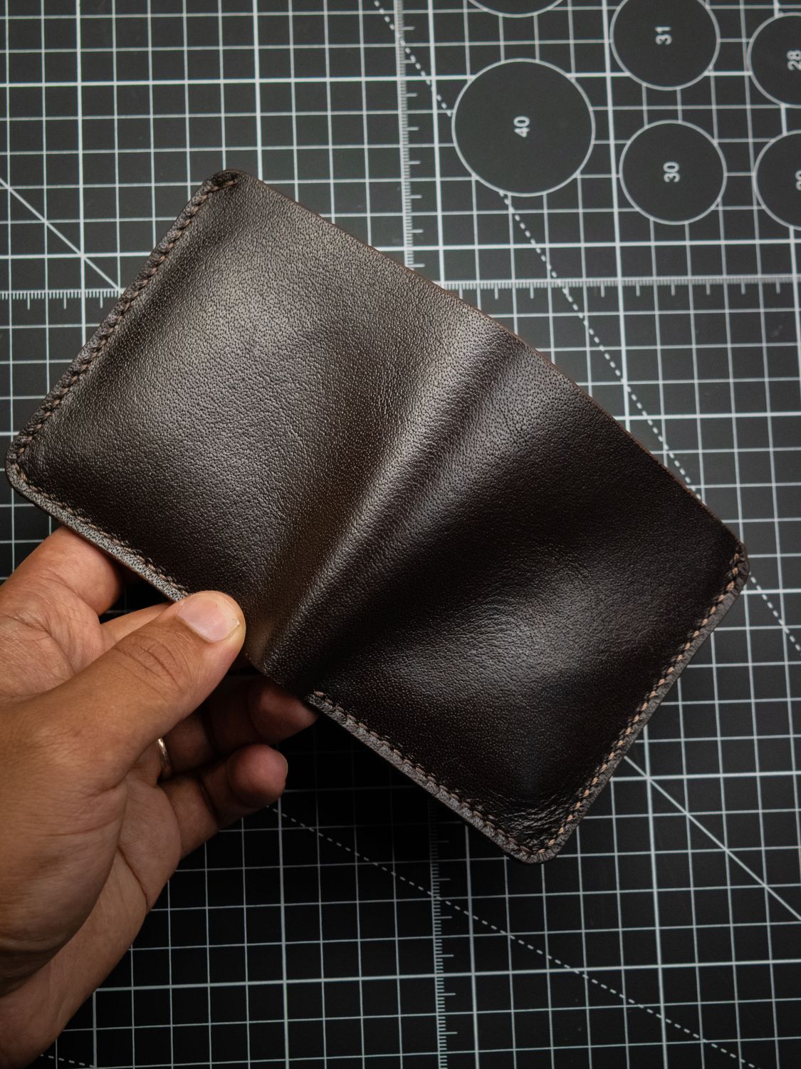 Compact Bifold Wallet - Coffee Brown
