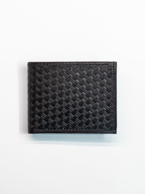 Hand Tooled Bifold Wallet - Black