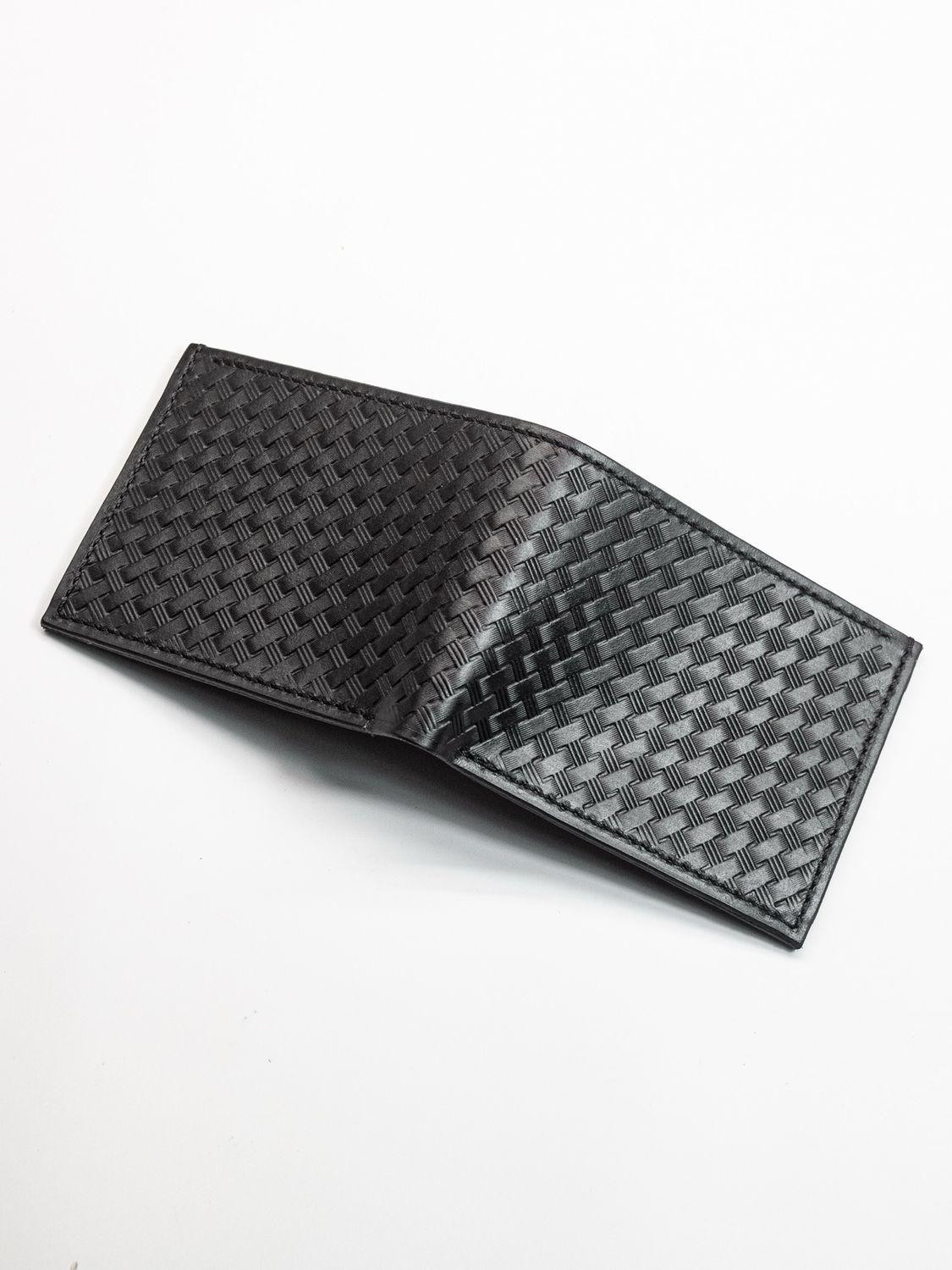 Hand Tooled Bifold Wallet - Black