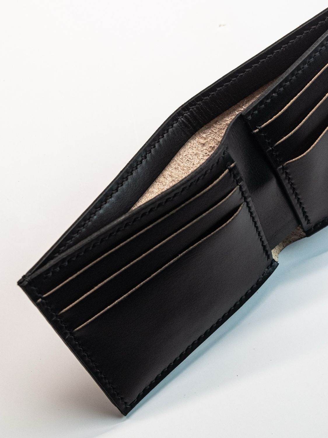 Hand Tooled Bifold Wallet - Black